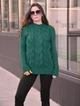 Fashions • Свитер с косами Дженна Fashions 44-52 зеленый (302-аш) - изображение 1