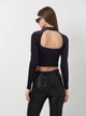 Блуза H&M L Фиолетовый 0931444_24 - изображение 3