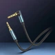 Кабель UGREEN AV112 Angled Cable 3.5mm Male to 3.5mm Male Cable Gold Plated Metal Case with Braid 0.5m Blue (60178) - зображення 9