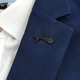 Значок (пин) BROCHE брошь бижутерия Скелет Рыбы чёрный BRGV114495 - изображение 6