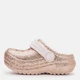 Детские кроксы-сабо утепленные для девочки Crocs Classic Lined Glitter Clog T 207463-2UB 20-21 (C5) Бежевые (191448972490) - изображение 3