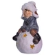 Новогодняя декоративная фигурка с подсветкой 9,5*8*16 см Ребенок на снежном шаре из фарфора CR-5-20 - изображение 3