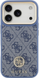 Панель Guess 4G Strass Logo & Big Strap Metal Buttons MagSafe для iPhone 17 Pro Blue (3666339551278) - зображення 3
