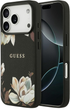 Панель Guess Grained Flowers Classic LogoMagSafe для iPhone 17 Pro Black - зображення 1