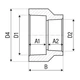 Муфта перехідна PP-r ITAL 50 x 32 мм - изображение 3