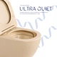 Унитаз подвесной Robin Ultra Quiet 490×365×325 мм, Beige, с сиденьем Slim Duroplast / Soft-close / Quick Release QT13332381АSSB Qtap - изображение 5