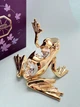 Фигурка с камнями Swarovski Лягушка 5х7,5х5 см 160576 - изображение 3