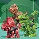 Конструктор для детей динозавры игрушки с шуруповертом игровой набор мозаика с отверткой для мальчиков большими деталями и инструментами детский - изображение 10