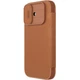 Шкіряний чохол-книжка Nillkin Qin Pro Camshield для Apple iPhone 17 (6.3") Brown - зображення 1