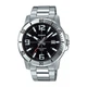 Мужские классические часы Casio MTP-VD01D-1B серебристые с чёрным циферблатом - изображение 1