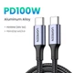 Кабель Type-C UGREEN US316 для быстрой зарядки iPhone 16 15 MacBook iPad Pro PD100W 5A 1m Black (70427) - изображение 2
