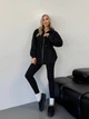 Жіноча тепла кофта на змійці з коміром-стійкою Uaclothes 48-52 Чорний (like35791-162121361) - изображение 1