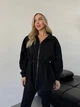 Жіноча тепла кофта на змійці з коміром-стійкою Uaclothes 48-52 Чорний (like35791-162121361) - изображение 2