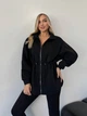 Жіноча тепла кофта на змійці з коміром-стійкою Uaclothes 48-52 Чорний (like35791-162121361) - изображение 3