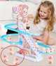Интерактивная детская игрушка Slide Pig горка-трек для свинок с автоматическим подъемником с музыкой и светом - изображение 3