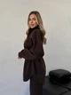 Жіноча тепла кофта на змійці з коміром-стійкою Uaclothes 48-52 Коричневий (like35792-162131361) - зображення 4