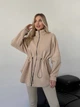 Жіноча тепла кофта на змійці з коміром-стійкою Uaclothes 48-52 Бежевий (like35793-162141361) - изображение 3