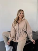 Жіноча тепла кофта на змійці з коміром-стійкою Uaclothes 48-52 Бежевий (like35793-162141361) - изображение 4