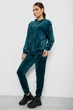Спортивный костюм женский велюровый, цвет зеленый, XL, 244R9135 - изображение 3