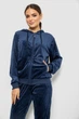 Спортивный костюм женский велюровый, цвет синий, XL, 244R9135 - изображение 2