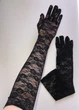 Довгі мереживні рукавички ажурні гіпюрові Honey Fashion Accessories S/M чорний (7-75) - изображение 8