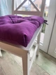 Подушка на стул квадратна , серія Color, 35х35х5 см., колір фіолетовий, с зав'язками - изображение 4