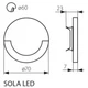 Світильник сходинковий SOLA LED AC-WW KANLUX 23804 - зображення 2