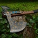 Топор AncientSmithy Leviathan боевой из высокоуглеродистой стали W108, рукоять ясень, ручная резьба - изображение 7