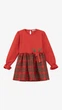 Платье праздничное с принтом для девочки Aura Style 1082 122 см Красный shop (2000999331060) - изображение 1