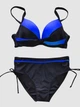 Красивый женский купальник Fuba 24043-1 черный-синий 54 (3XL) - изображение 6