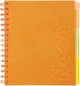 Тетрадь на пружине Buromax Neon B5 120 листов в клетку 3 разделителя Оранжевая (BM.24359911-11) - изображение 1
