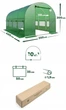 Теплица-парник 10 м² (400 x 250 x 200 см) оцинкованный стальной каркас, пленка с UV-защитой, рулонные двери и окна с москитной сеткой, 8 окон, простая сборка - изображение 4