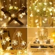 Гирлянда Снежинки, от батареек, 3м, 20LED, Теплый белый - изображение 2