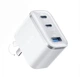 Зарядное устройство Anker Nano Ultra-Fast 70W 3-Port Type-C (американская вилка) - White - изображение 1