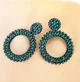 Жіночі сережки усипані стразами jewelry Зеленого кольору - зображення 8