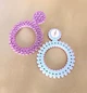 Жіночі сережки усипані стразами jewelry Рожевого кольору - зображення 9