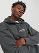 Худі на флісі JACK&JONES темно-сірий з принтом ZRTFJ995 M - зображення 4