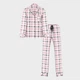 Фланелева піжама (сорочка + штани) Victoria's Secret Flannel Long Pajama Set ХХL Regular Рожевий (27178684D) - изображение 4