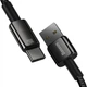 Кабель Baseus Tungsten Gold Fast Charging USB-A to Type-C 100 w 20V 5A 1м (CAWJ000001) Black - изображение 3
