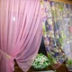 Занавеска короткая кухонная готовая Вероника розовая бабочка 500*170 см - изображение 3