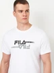 Футболка хлопковая длинная мужская Fila FAM1126-10001 2XL Белая с принтом (4067777248147) - изображение 4