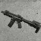 Сигнально-шумовий AR-15 (чорний) — репліка, пластикова цівка та рукоять, для зйомок і сигналізації (автоматична гвинтівка AR-15) - изображение 3