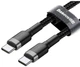 60W кабель для швидкого заряджання та передачі даних Baseus PD 2.0 Type-C Cafule Cable 3A Fast Charging Black 2.0м - изображение 4