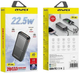 Powerbank Awei P13K 20000mAh 22.5W USB-C/USB-A Black (6954284009102) - obraz 2