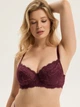 Бюстгальтер з кісточками мереживний Esotiq Cloe 43533-93X 90C Бордовий (5903972681008) - зображення 1