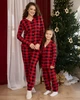 Піжама на дівчинку-підлітка - Червона клітинка з оленем - Family look для родини 128-134 - зображення 6
