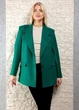 Піджак з пальтової шерсті прямого крою Hot Fashion зелений M-XL 22-1177 - изображение 3