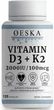 Витамин Д3+К2 Oeska 120 капсул | D3 2000IU + K2 100mcg | MK-7 - изображение 1