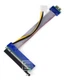 Райзер Ewell Riser Card PCI-E 1X to 16X, шлейф 35 см, Molex (EW077) - изображение 1
