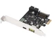 Контроллер Ewell PCI-E to USB3.1 Type-C, Rapid Charging Port 2.4A, 19pin USB header, Sata Power (EW046) - изображение 1